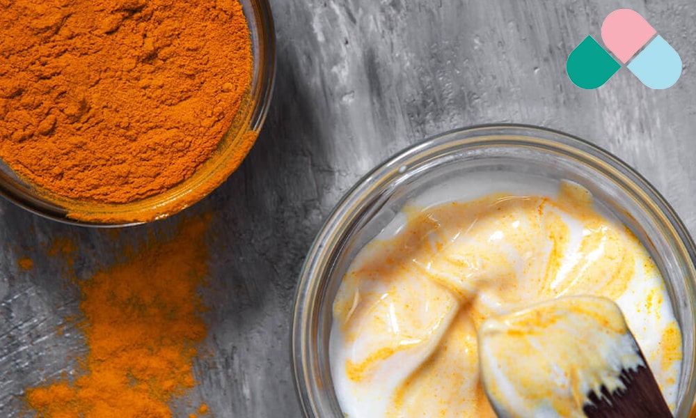 ماسک صورت با ماست و زردچوبه